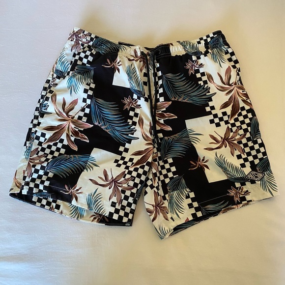 Men's PacSun Short Style Printed Swim Trunks Size Medium - Picture 1 of 4